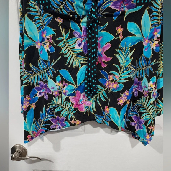 NWOT FullFitAll Swimsuits Bow Handkerchief Halter Tanikini and Bottom Set in 22 - Picture 5 of 15